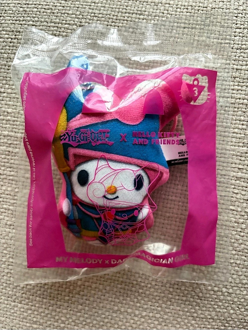 Sanrio My Melody x Dark Magician Girl Plush Toy Pink & Blue NWT